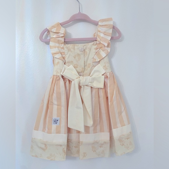 RicRac and Ruffles yellow rose print monogrammed dress - Picture 4 of 5